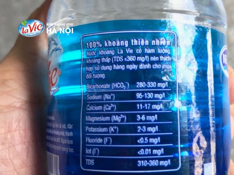 Thành phần có trong nước khoáng Lavie